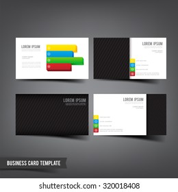 Business Card template set  Clear style  Grey white color with mini four color element vector illustration