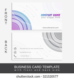 Business card template set. Editable vector design.