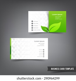 Business Card template set Green clean and clear style vector illustration eps10