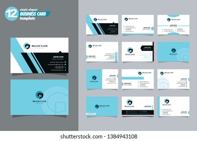Business Card Template. set simple white elegant. Eps 10