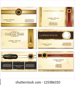 Business card template set, vector illustration