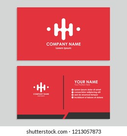 Business card template with simple design