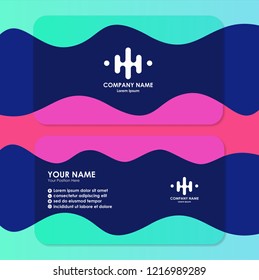 Business card template with simple design