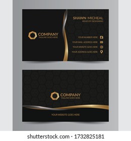 Business Card, Business Template with Trandy Background Vector Eps 10. Print ready