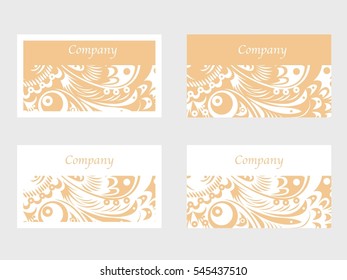 Business card template (two sides) in two versions