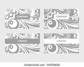 Business card template (two sides) in two versions