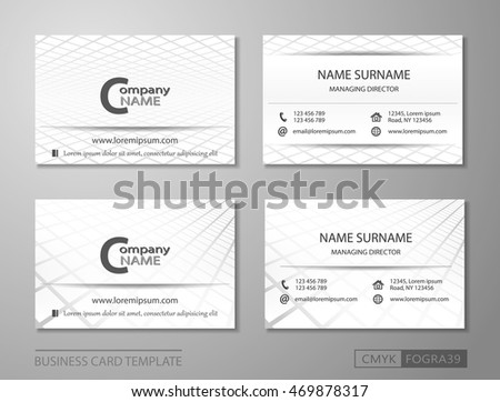 Business card template Vcard set for businessman or for personal use.