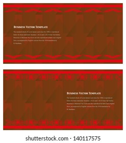 The business card template in vector.
