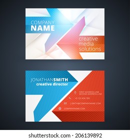 Business card template vector background 