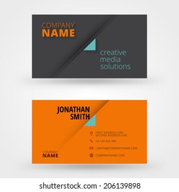 Business card template vector background 
