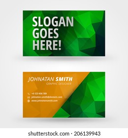 Business card template vector background 