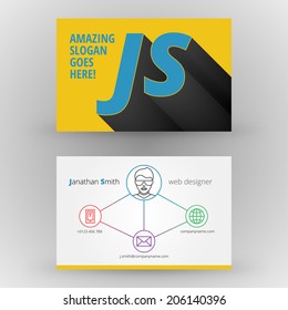 Business card template vector background 