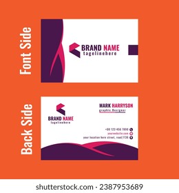 Business card template vector background