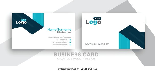 Business card template vector background