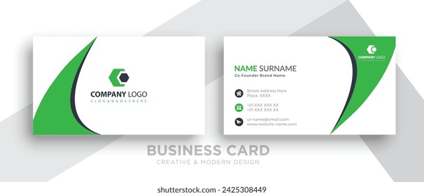 Business card template vector background