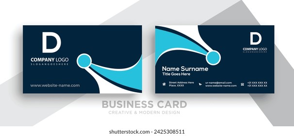 Business card template vector background