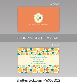 Business card template. Vector background. Decorative elements. Logo.
