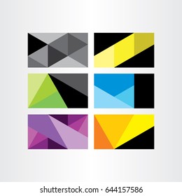business card template vector background set