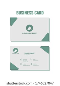 Business Card Template vector. Clean identity and company business card. 