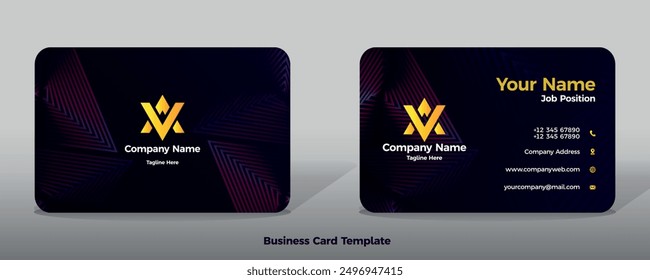 Business card template vector color abstract geometry card business finance industrial people