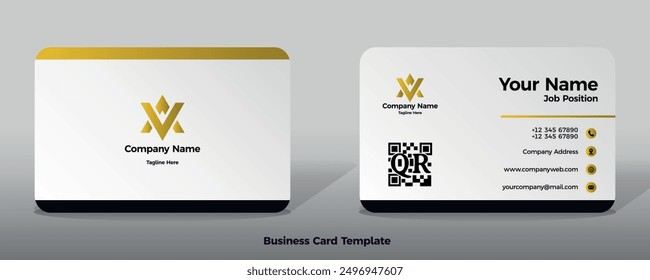 Business card template vector color abstract geometry card business finance industrial people