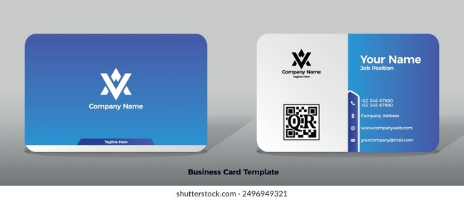 Business card template vector color abstract geometry card business finance industrial people