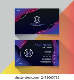 Business card template vector color abstract geometry card business finance industrial people gradient