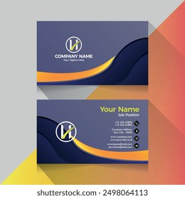 Business card template vector color abstract geometry card business finance industrial people premium gold