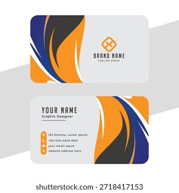 Business card template vector color abstract geometry card business finance industrial people brown gradient