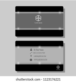 Business card template, vector design editable