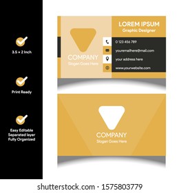 Business card template vector design easy editable in separated layer