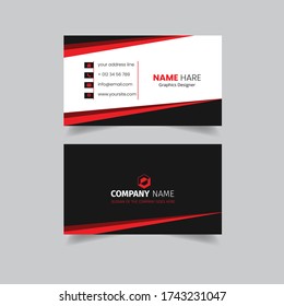 Business card template, Vector design elements.