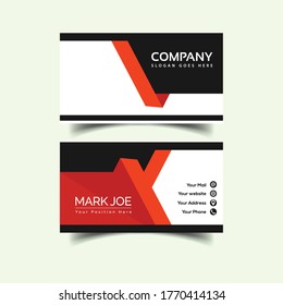 Business card template vector design..
