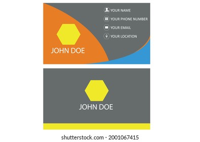 Business card template vector
design 