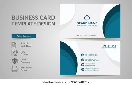 Business Card Template vector design with a standard size.