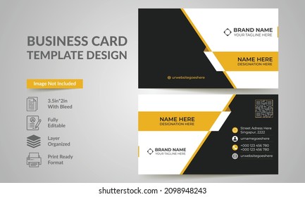 Business Card Template vector design with a standard size.