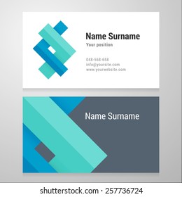 Business card template. Vector design. Layered, editable.