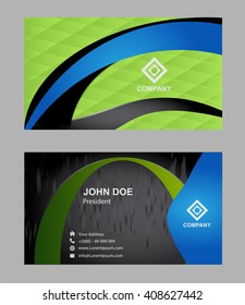 Business card template, vector design editable
