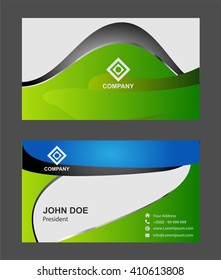 Business card template, vector design editable
