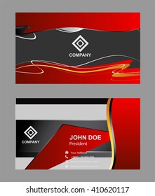 Business card template, vector design editable
