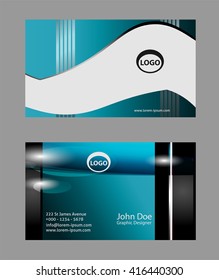 Business card template, vector design editable
