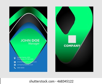 Business card template, vector design editable
