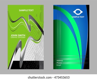Business card template, vector design editable
