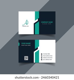 tarjeta de visita, Plantilla de tarjeta de visita, Vector elegante Profesional moderno simple único negro y azul minimalista diseño creativo de tarjeta de visita