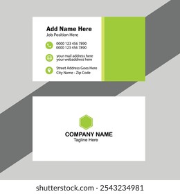 business card, business card template, vector elegant golden Professional modern simple unique green minimalist creative business card design