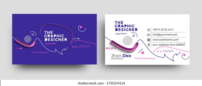  Business Card Template, vector eps 10