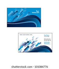 Business Card Template. Vector Eps10 Illustration.
