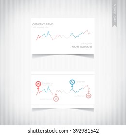 Business card template, vector eps10