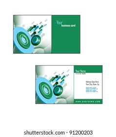 Business Card Template. Vector Eps10 Illustration.