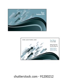 Business Card Template. Vector Eps10 Illustration.